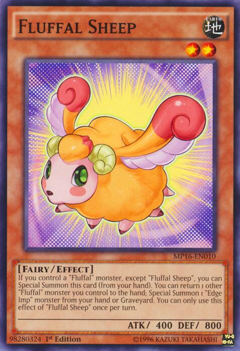 Fluffal Sheep MP16-EN010 card from 2016 Mega-Tins Mega Pack