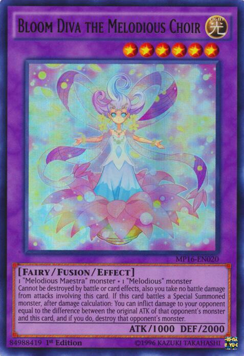 Bloom Diva the Melodious Choir MP16-EN020 card from 2016 Mega-Tins Mega Pack