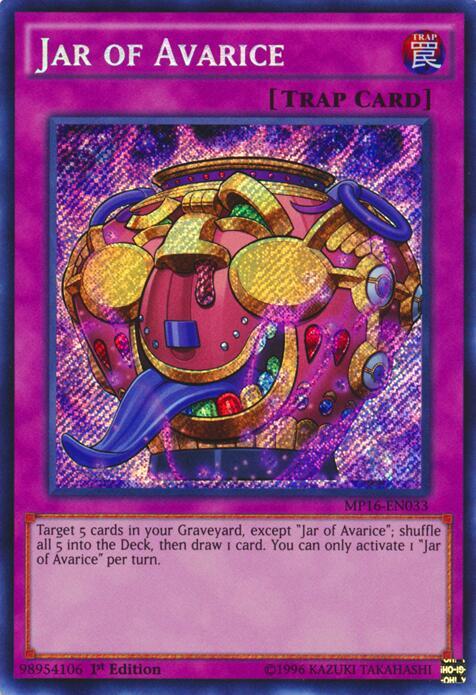 Jar of Avarice MP16-EN033 card from 2016 Mega-Tins Mega Pack