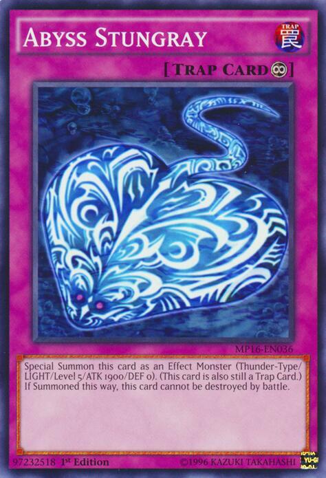 Abyss Stungray MP16-EN036 card from 2016 Mega-Tins Mega Pack