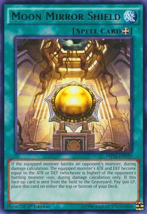 Moon Mirror Shield MP16-EN039 card from 2016 Mega-Tins Mega Pack