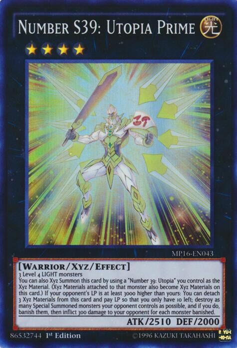 Number S39: Utopia Prime MP16-EN043 card from 2016 Mega-Tins Mega Pack