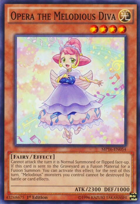 Opera the Melodious Diva MP16-EN054 card from 2016 Mega-Tins Mega Pack
