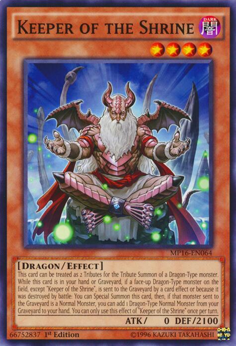 Keeper of the Shrine MP16-EN064 card from 2016 Mega-Tins Mega Pack