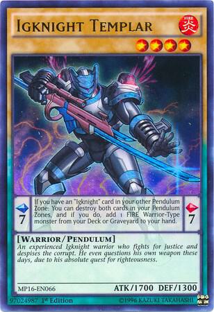 Igknight Templar MP16-EN066 card from 2016 Mega-Tins Mega Pack