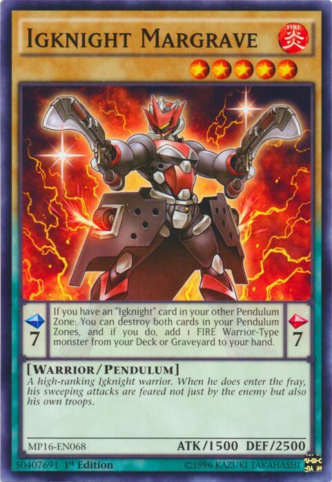 Igknight Margrave MP16-EN068 card from 2016 Mega-Tins Mega Pack