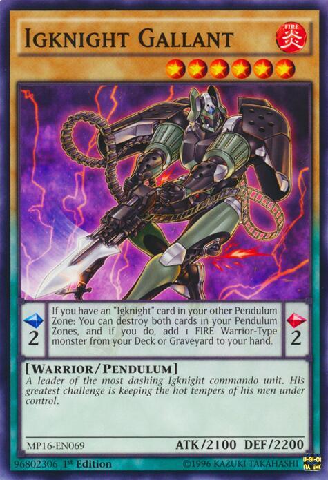 Igknight Gallant MP16-EN069 card from 2016 Mega-Tins Mega Pack