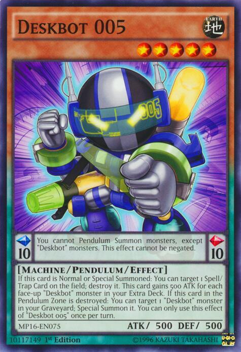 Deskbot 005 MP16-EN075 card from 2016 Mega-Tins Mega Pack