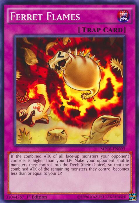 Ferret Flames MP16-EN093 card from 2016 Mega-Tins Mega Pack