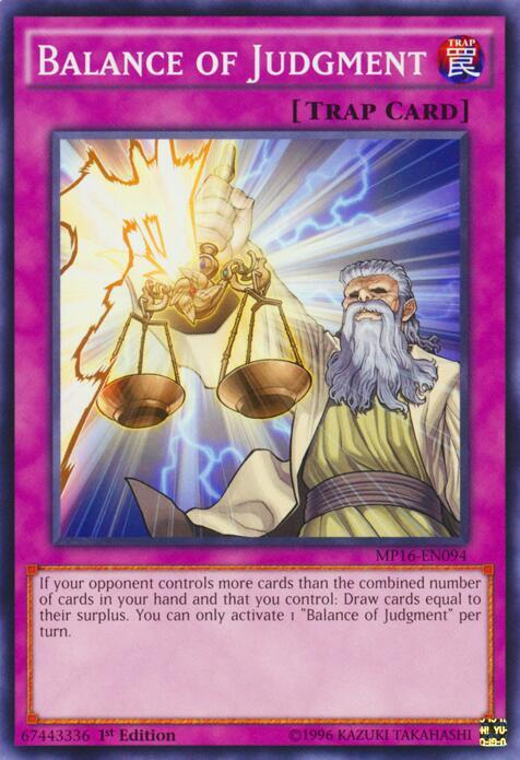 Balance of Judgment MP16-EN094 card from 2016 Mega-Tins Mega Pack