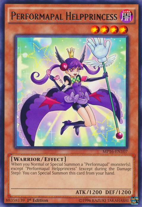 Performapal Helpprincess MP16-EN107 card from 2016 Mega-Tins Mega Pack
