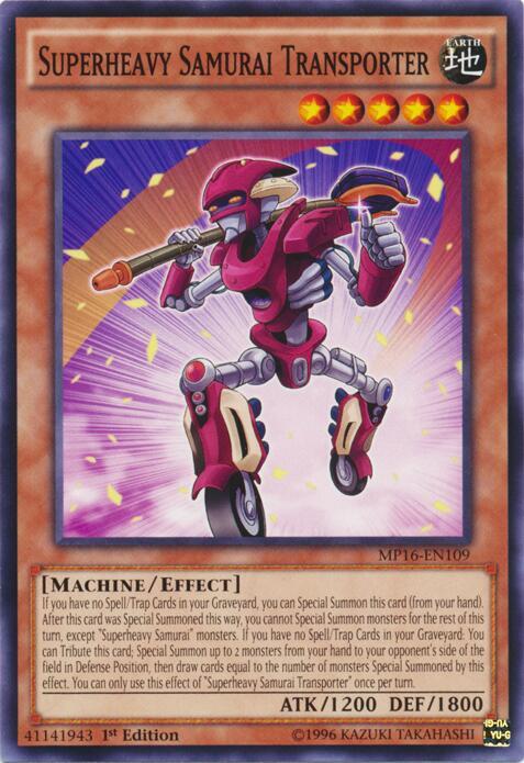 Superheavy Samurai Transporter MP16-EN109 card from 2016 Mega-Tins Mega Pack