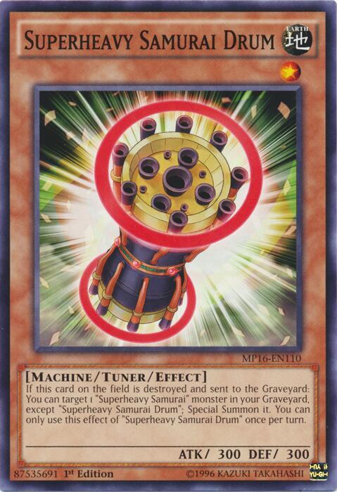Superheavy Samurai Drum MP16-EN110 card from 2016 Mega-Tins Mega Pack