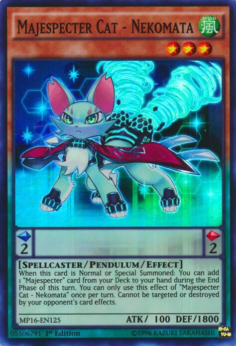 Majespecter Cat - Nekomata MP16-EN125 card from 2016 Mega-Tins Mega Pack