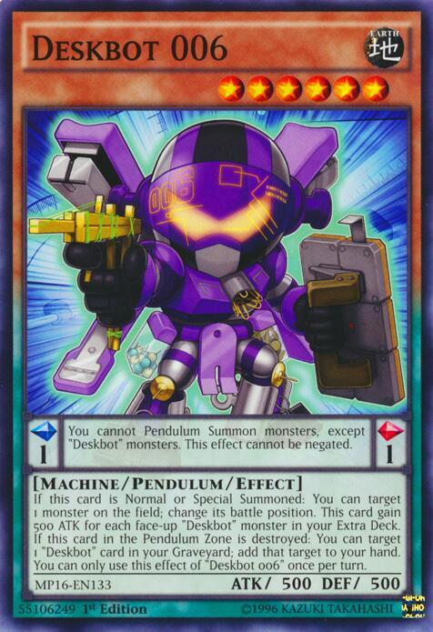 Deskbot 006 MP16-EN133 card from 2016 Mega-Tins Mega Pack