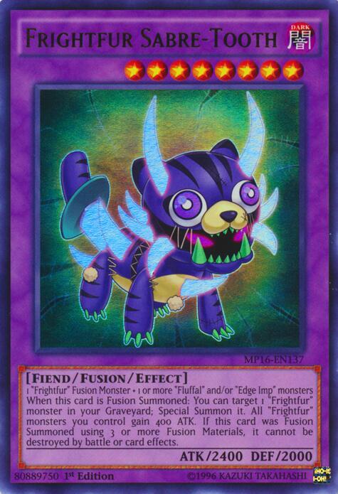 Frightfur Sabre-Tooth MP16-EN137 card from 2016 Mega-Tins Mega Pack