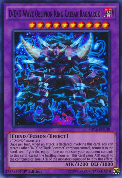 D/D/D Wave Oblivion King Caesar Ragnarok MP16-EN138 card from 2016 Mega-Tins Mega Pack