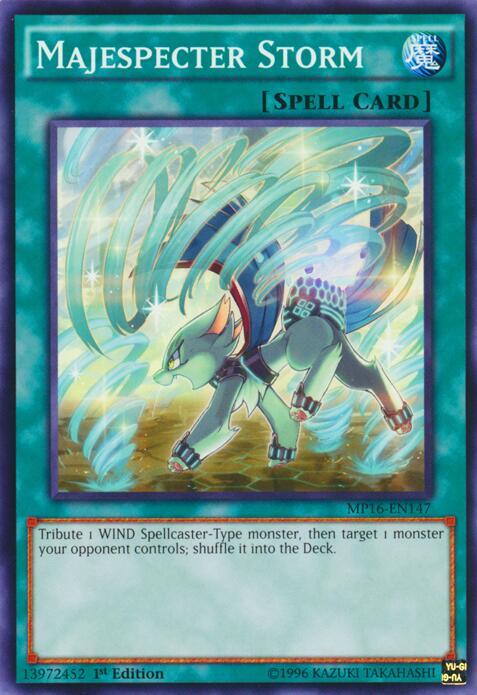 Majespecter Storm MP16-EN147 card from 2016 Mega-Tins Mega Pack