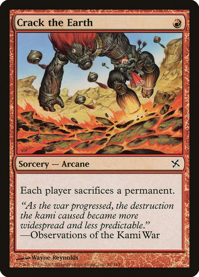 Crack the Earth 98 card from Betrayers of Kamigawa