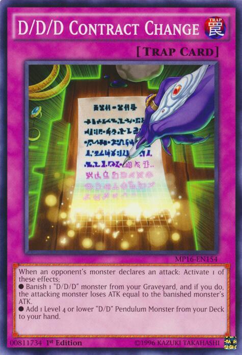 D/D/D Contract Change MP16-EN154 card from 2016 Mega-Tins Mega Pack