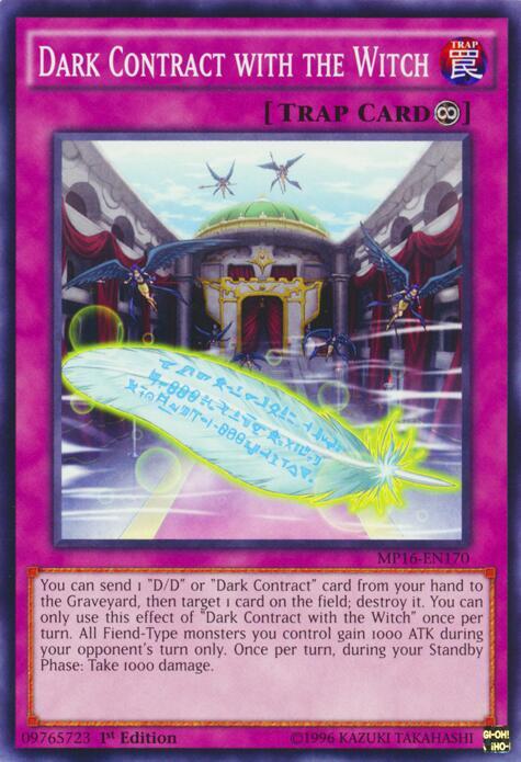 Dark Contract with the Witch MP16-EN170 card from 2016 Mega-Tins Mega Pack