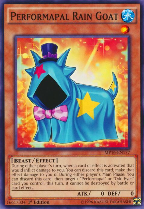 Performapal Rain Goat MP16-EN177 card from 2016 Mega-Tins Mega Pack