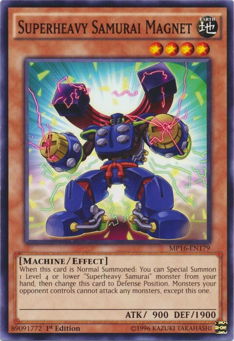 Superheavy Samurai Magnet MP16-EN179 card from 2016 Mega-Tins Mega Pack