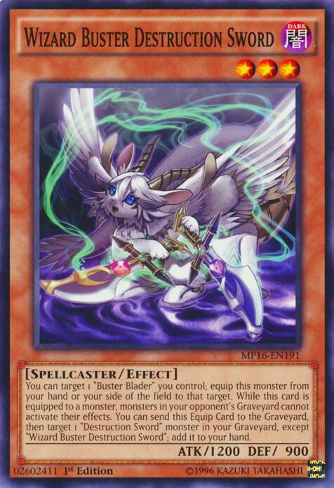 Wizard Buster Destruction Sword MP16-EN191 card from 2016 Mega-Tins Mega Pack