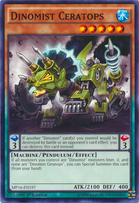 Dinomist Ceratops MP16-EN197 card from 2016 Mega-Tins Mega Pack
