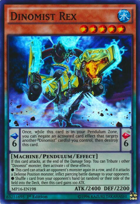 Dinomist Rex MP16-EN198 card from 2016 Mega-Tins Mega Pack