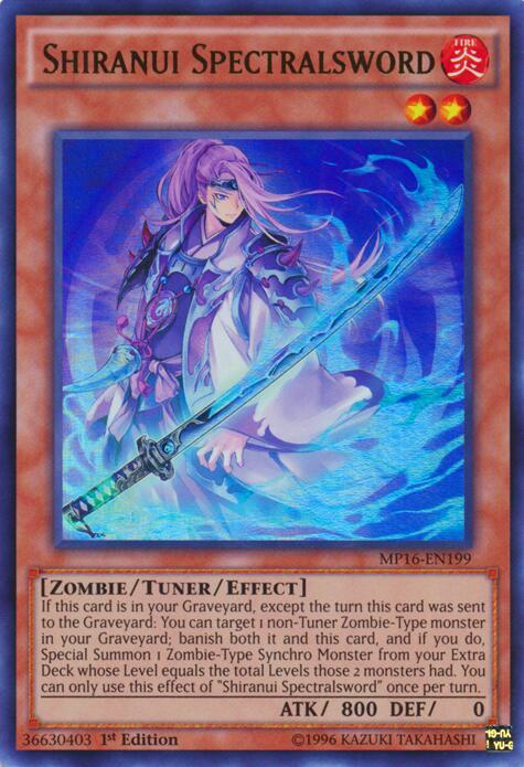 Shiranui Spectralsword MP16-EN199 card from 2016 Mega-Tins Mega Pack