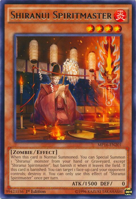 Shiranui Spiritmaster MP16-EN201 card from 2016 Mega-Tins Mega Pack