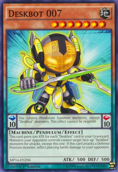 Deskbot 007 MP16-EN206 card from 2016 Mega-Tins Mega Pack
