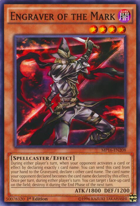Engraver of the Mark MP16-EN208 card from 2016 Mega-Tins Mega Pack