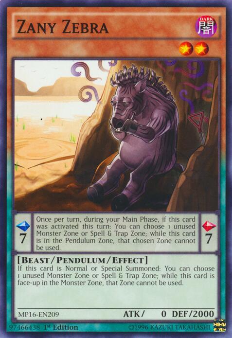 Zany Zebra MP16-EN209 card from 2016 Mega-Tins Mega Pack