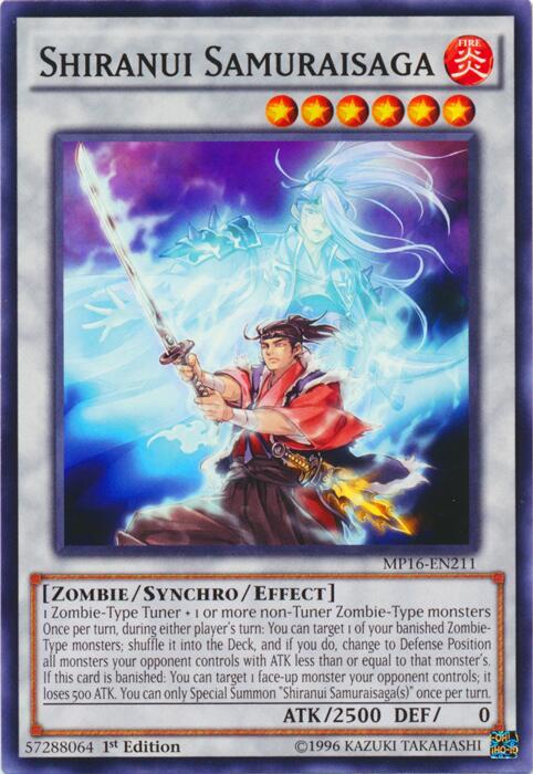 Shiranui Samuraisaga MP16-EN211 card from 2016 Mega-Tins Mega Pack