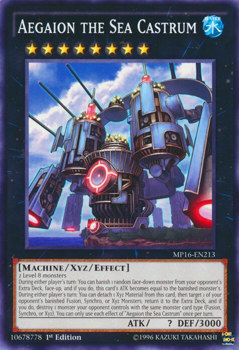 Aegaion the Sea Castrum MP16-EN213 card from 2016 Mega-Tins Mega Pack