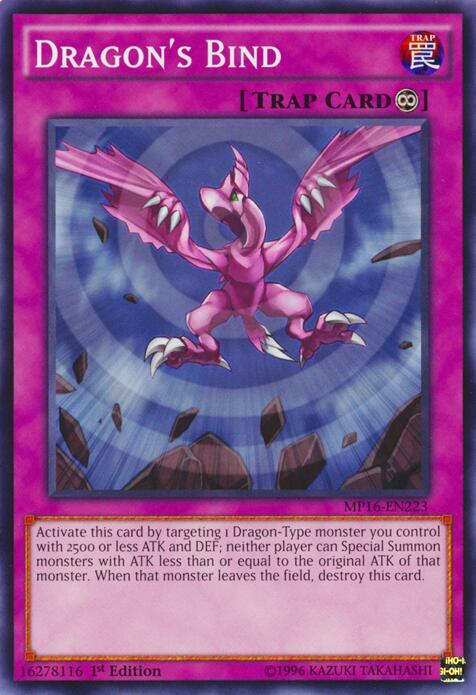 Dragon's Bind MP16-EN223 card from 2016 Mega-Tins Mega Pack