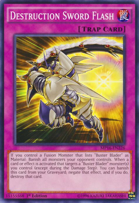 Destruction Sword Flash MP16-EN226 card from 2016 Mega-Tins Mega Pack