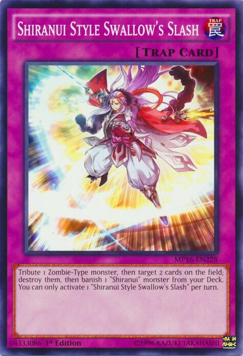 Shiranui Style Swallow's Slash MP16-EN228 card from 2016 Mega-Tins Mega Pack