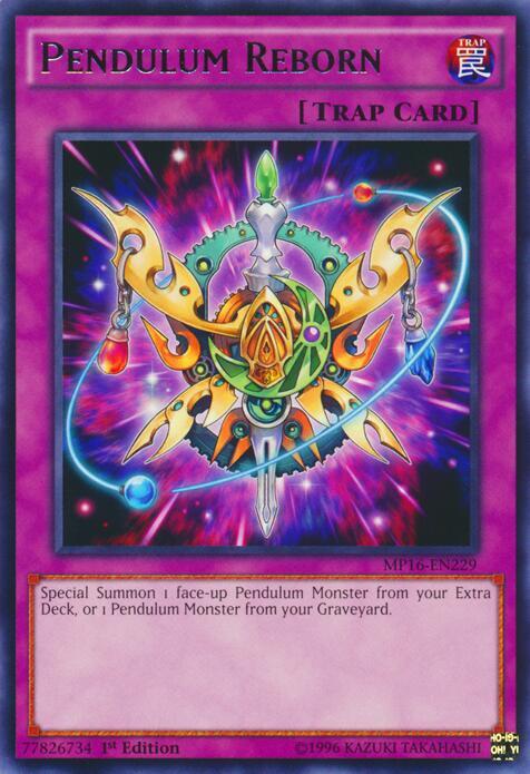 Pendulum Reborn MP16-EN229 card from 2016 Mega-Tins Mega Pack