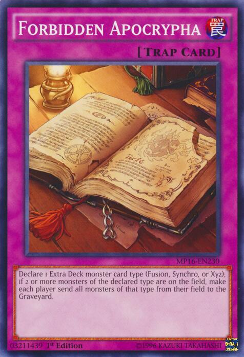 Forbidden Apocrypha MP16-EN230 card from 2016 Mega-Tins Mega Pack
