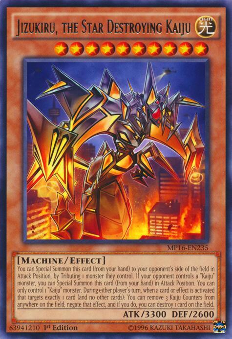 Jizukiru, the Star Destroying Kaiju MP16-EN235 card from 2016 Mega-Tins Mega Pack