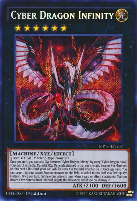 Cyber Dragon Infinity MP16-EN237 card from 2016 Mega-Tins Mega Pack