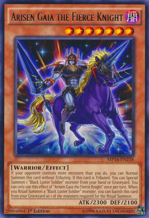 Arisen Gaia the Fierce Knight MP16-EN238 card from 2016 Mega-Tins Mega Pack