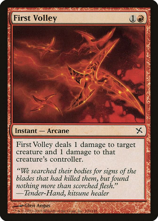 First Volley 100 card from Betrayers of Kamigawa