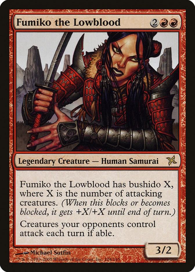 Fumiko the Lowblood 104 card from Betrayers of Kamigawa