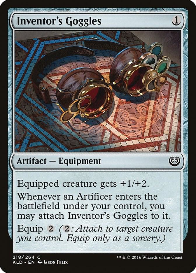 Inventor's Goggles 218 card from Kaladesh