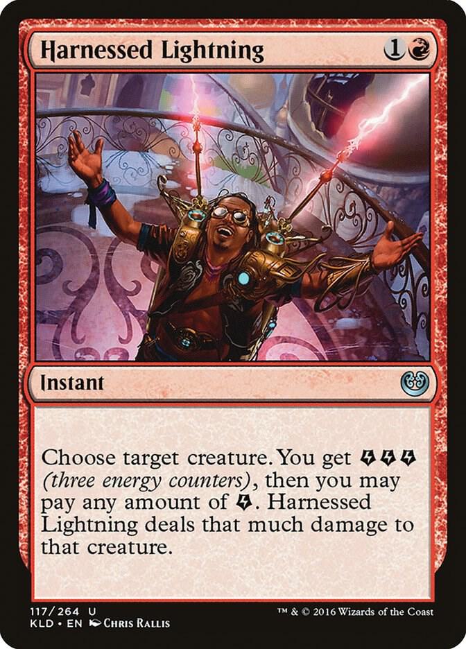 Harnessed Lightning 117 card from Kaladesh