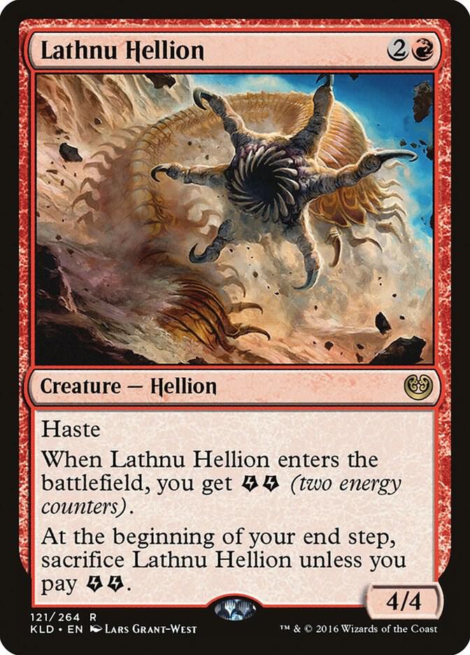 Lathnu Hellion 121 card from Kaladesh